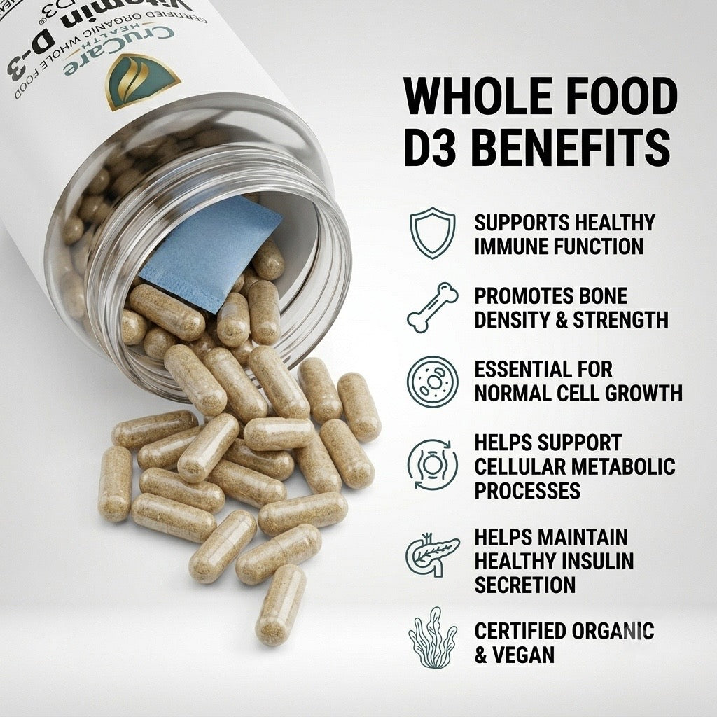 Organic Whole Food Vitamin D3 - 2000iu