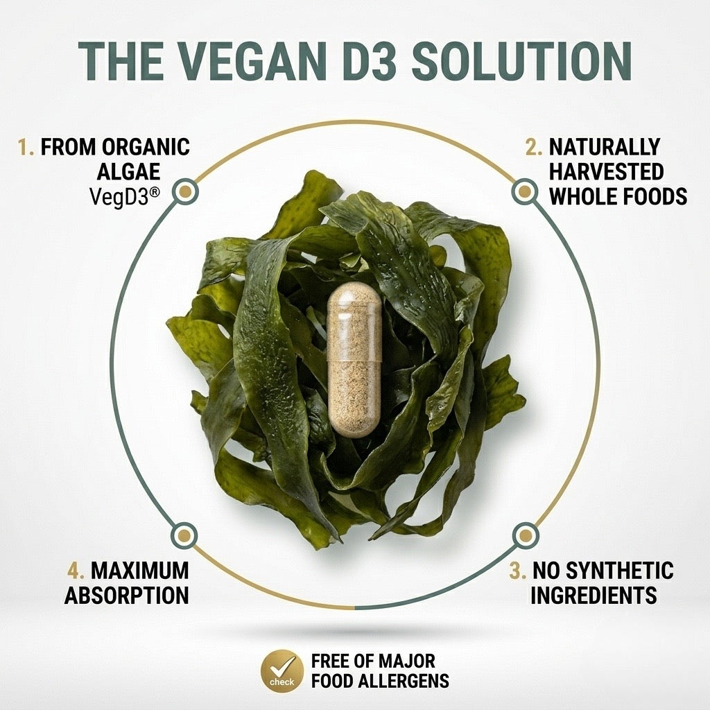 Organic Whole Food Vitamin D3 - 2000iu