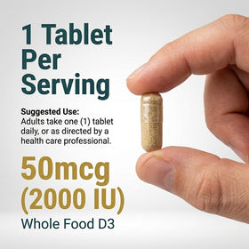 Organic Whole Food Vitamin D3 - 2000iu